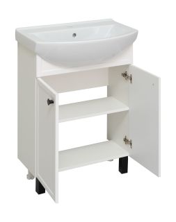 Тумба под раковину Runo белая (под умывальник Best 65 ) Римини 65 (00-00001254)